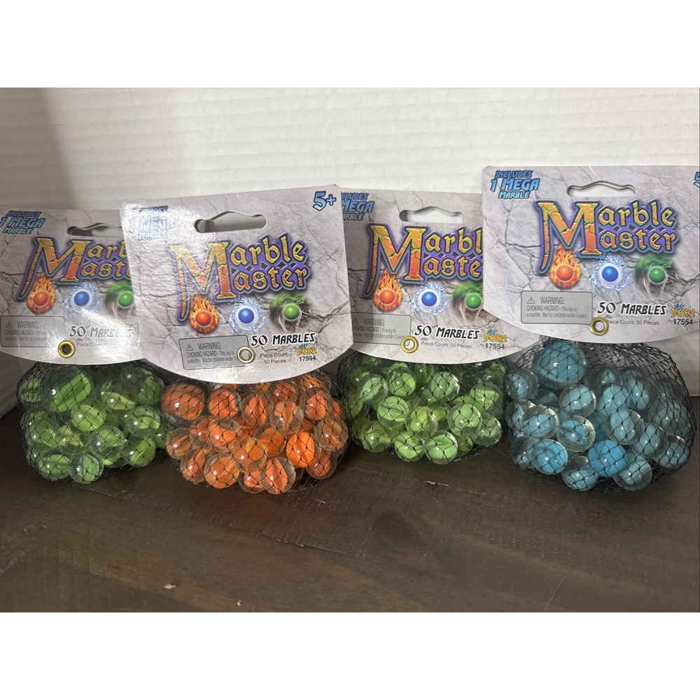 Imperial Toy Glass Marble Master Pack 4 Super Shooter NEW IN PACKAGE